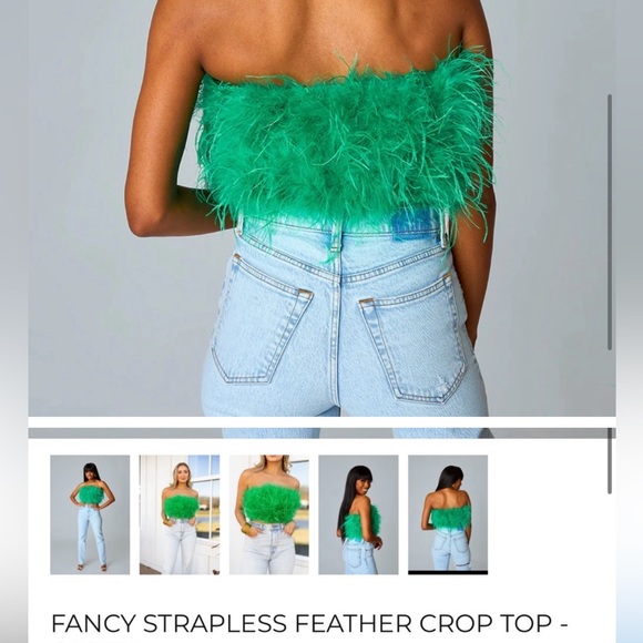 BNWT-Buddy Love Feather Top- Green - Picture 2 of 4